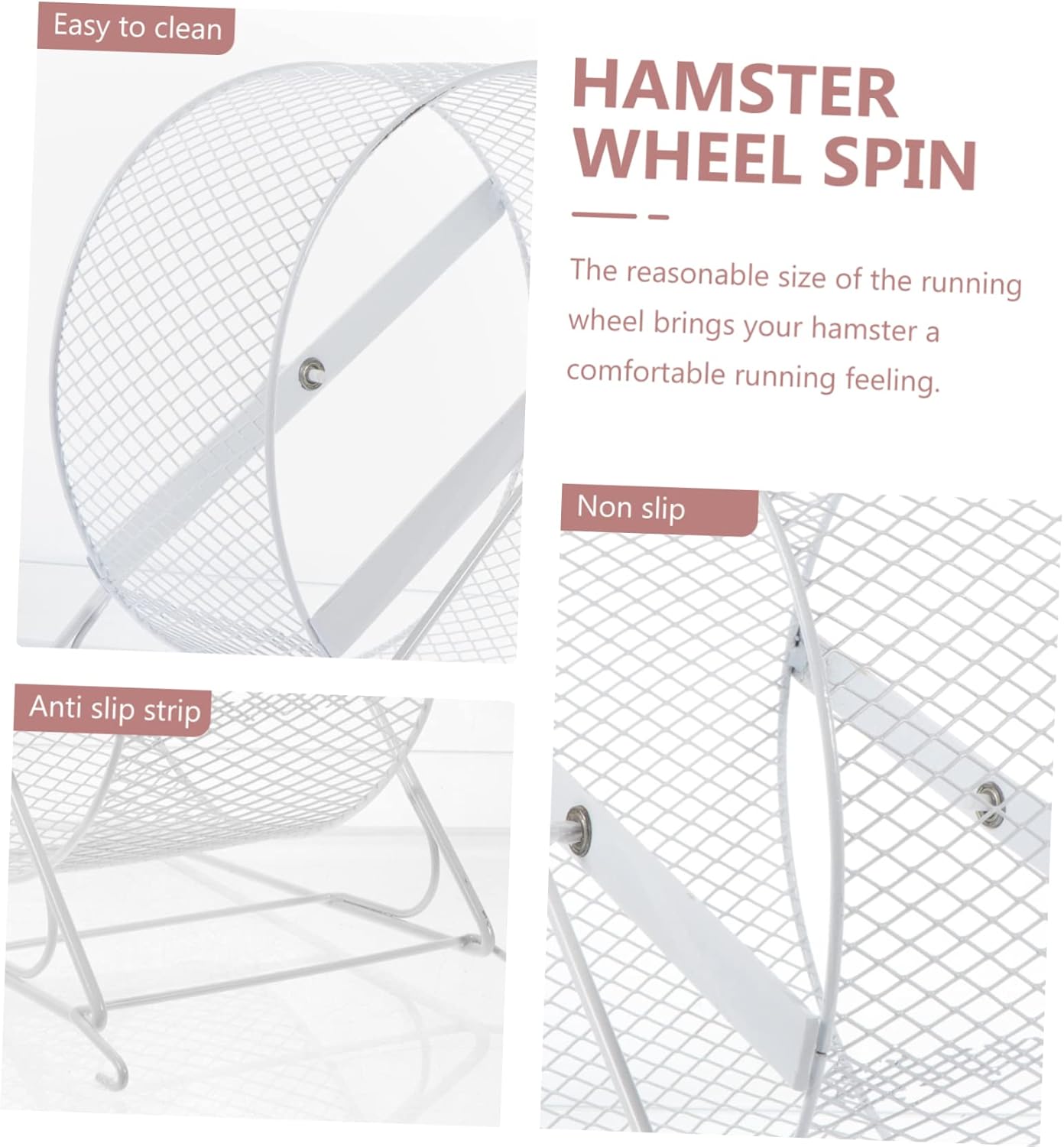 HANABASS Iron Hamster Exercise Wheel Silent Running Wheel Toy for Hedgehogs Hamsters Squirrels Pet Toy