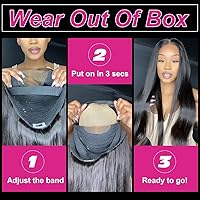 Vista 7 de Peluca de cabello humano ISEE, peluca con encaje frontal 4x6, onda del cuerpo, sin pegamento, mediana, encaje frontal transparente, 100% virgen, 22