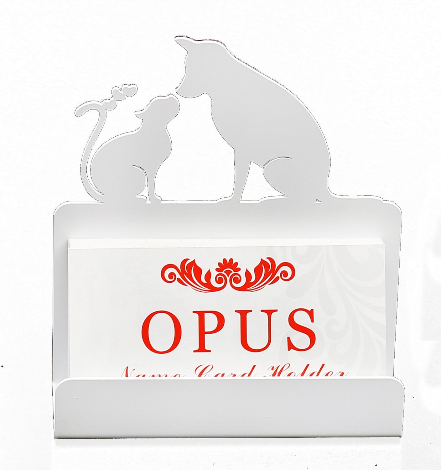 Business Card Holders - Pet Favored Shape - White