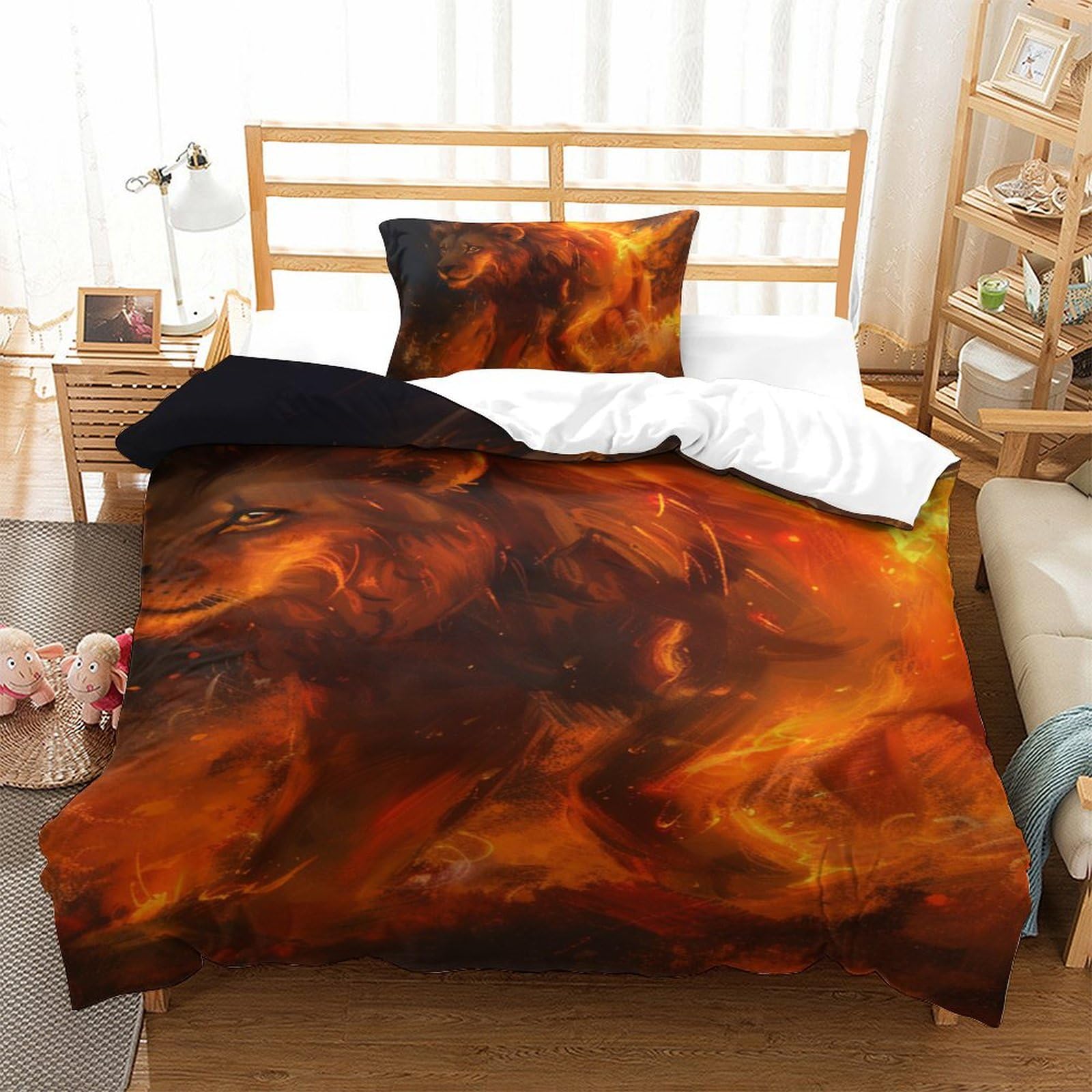 Parure de lit lion imprimé 3D pour transformer la chambre de votre enfant en un safari
