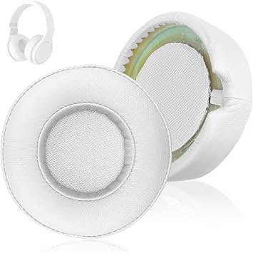 Pro Ear Pads Ear Cushion Earpads Replacement Compatible with Beats by Dr Dre Pro Detox Headphones, Memory Foam Soft Protein Leather White
