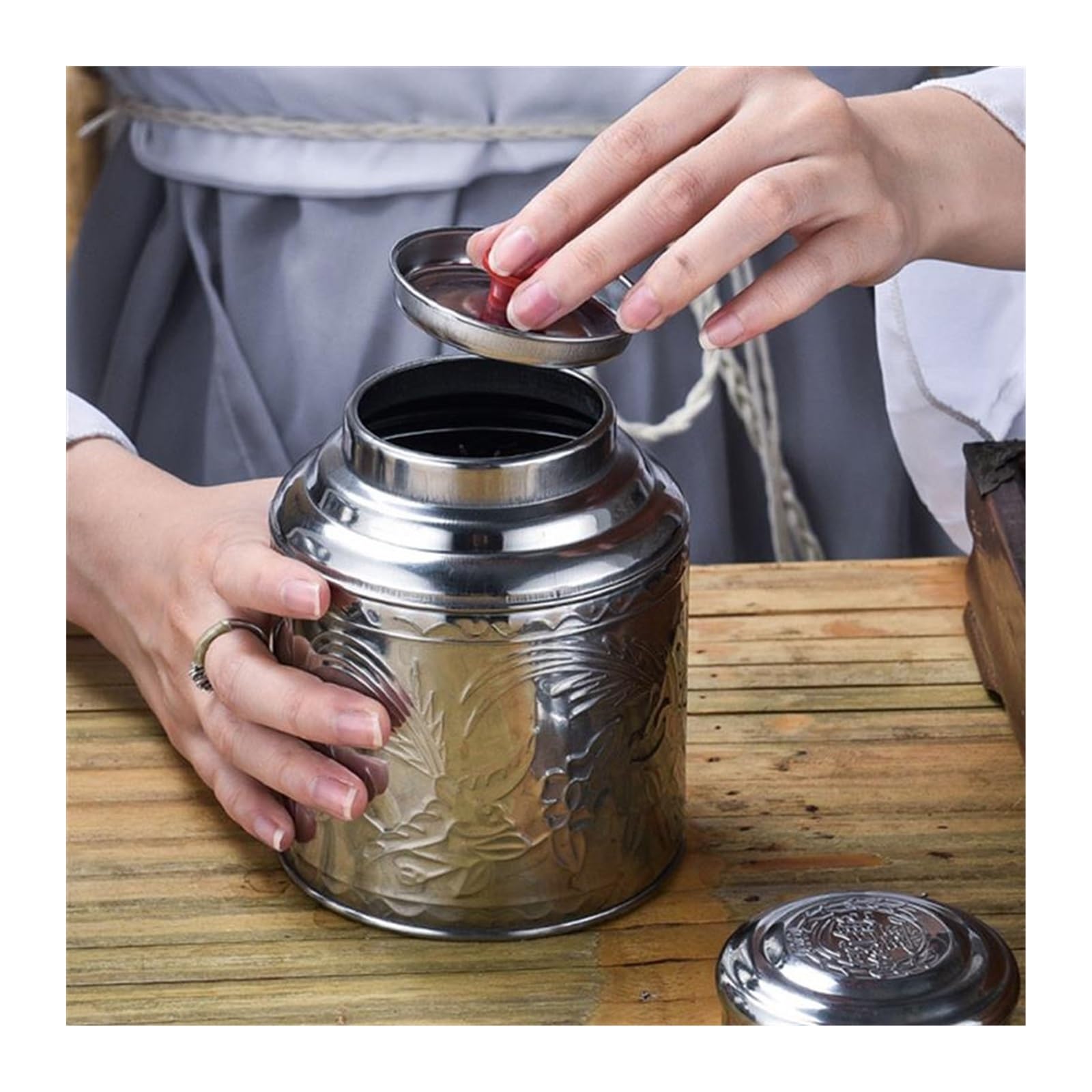 Amazon｜ティーキャニスター コーヒー シュガー フード メタル ルース