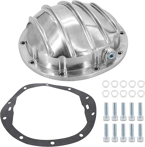 Tektall Cubierta diferencial de 10 pernos de 8.5 y 8.6 pulgadas, carcasa de aluminio fundido de repuesto para Che-vyG de 1964 en adelante (polaco)