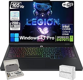 Lenovo Legion Pro 5i Gen 10 — Intel 24‑Core Ultra 9 275HX, GeForce RTX 5070 Ti, 64GB/4TB, 16″ WQXGA OLED 165Hz