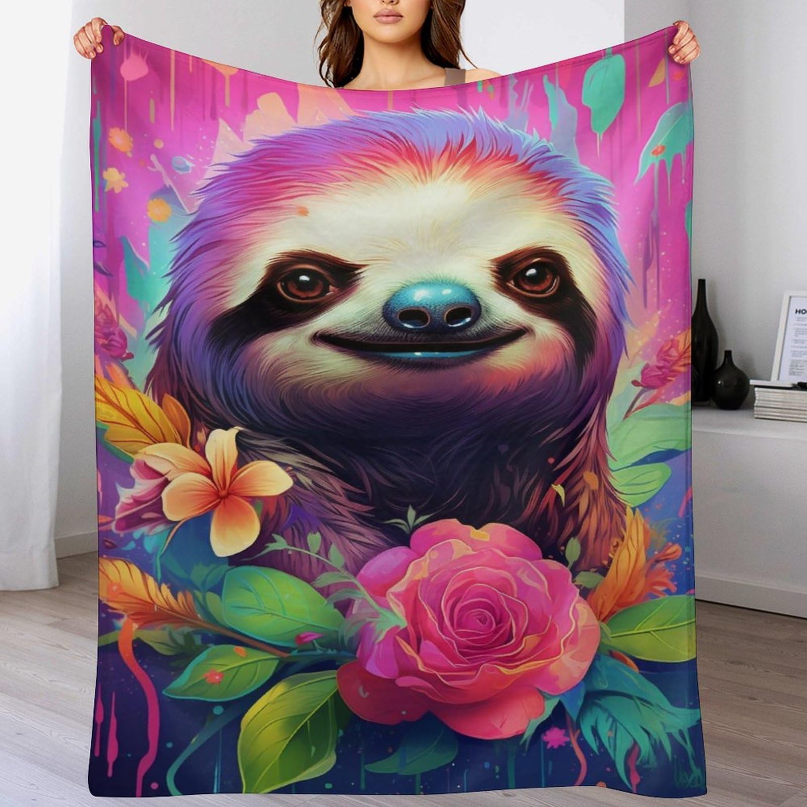 Manta de franela cuatro estaciones cama sofá manta ligera 100x130cm