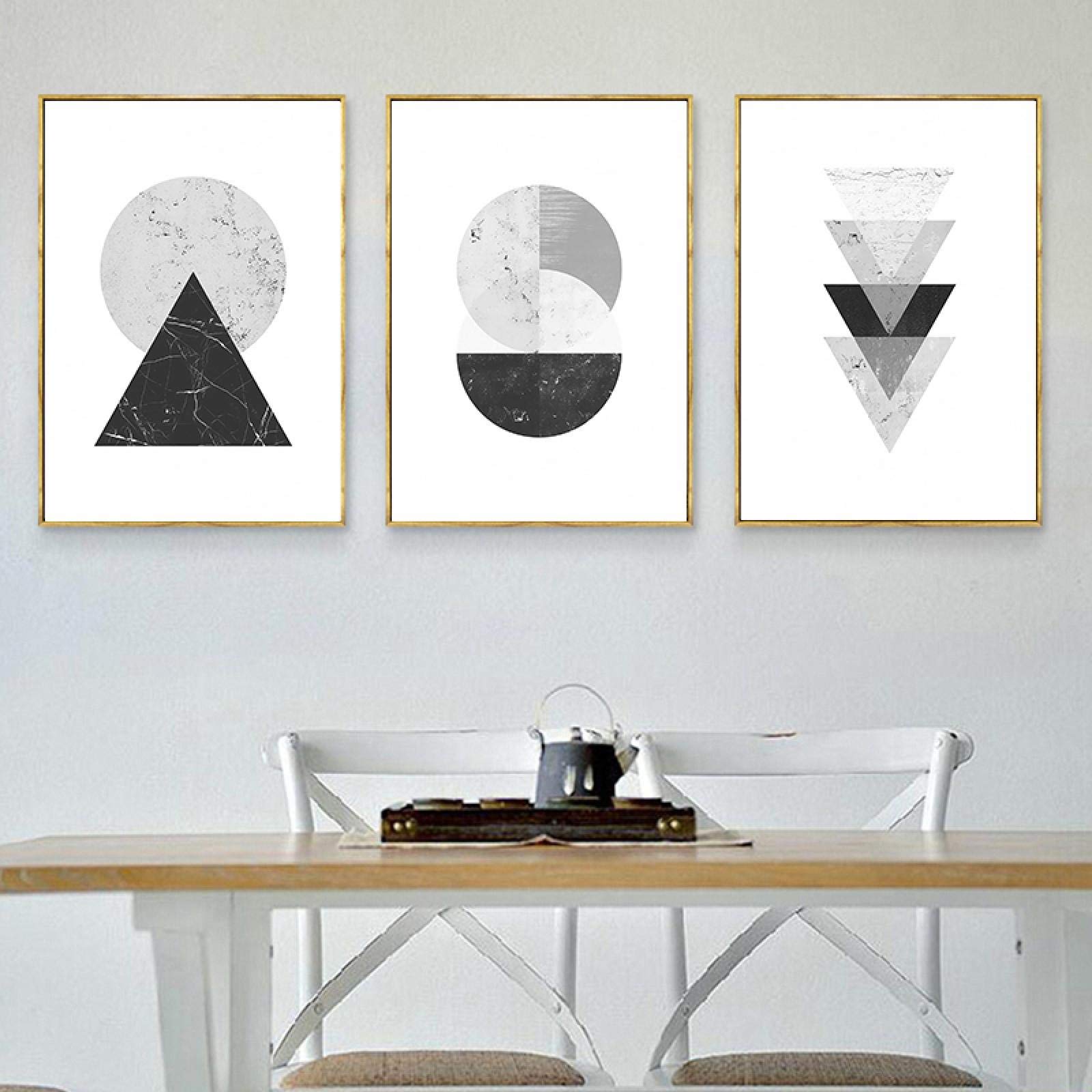 Amazon.co.jp: 幾何学模様抽象的な装飾的なキャンバスの絵画アート