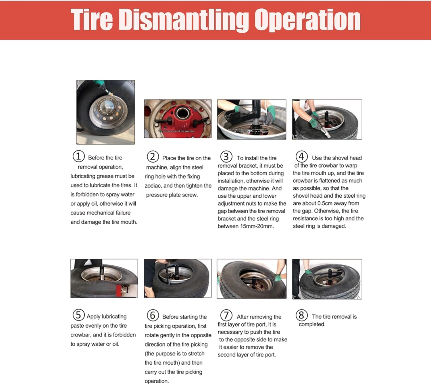 Pneumatic R22.5 and R16 Tire Changing Machine,Manual Portable Truck Tire Changer,for Auto Repair Shops