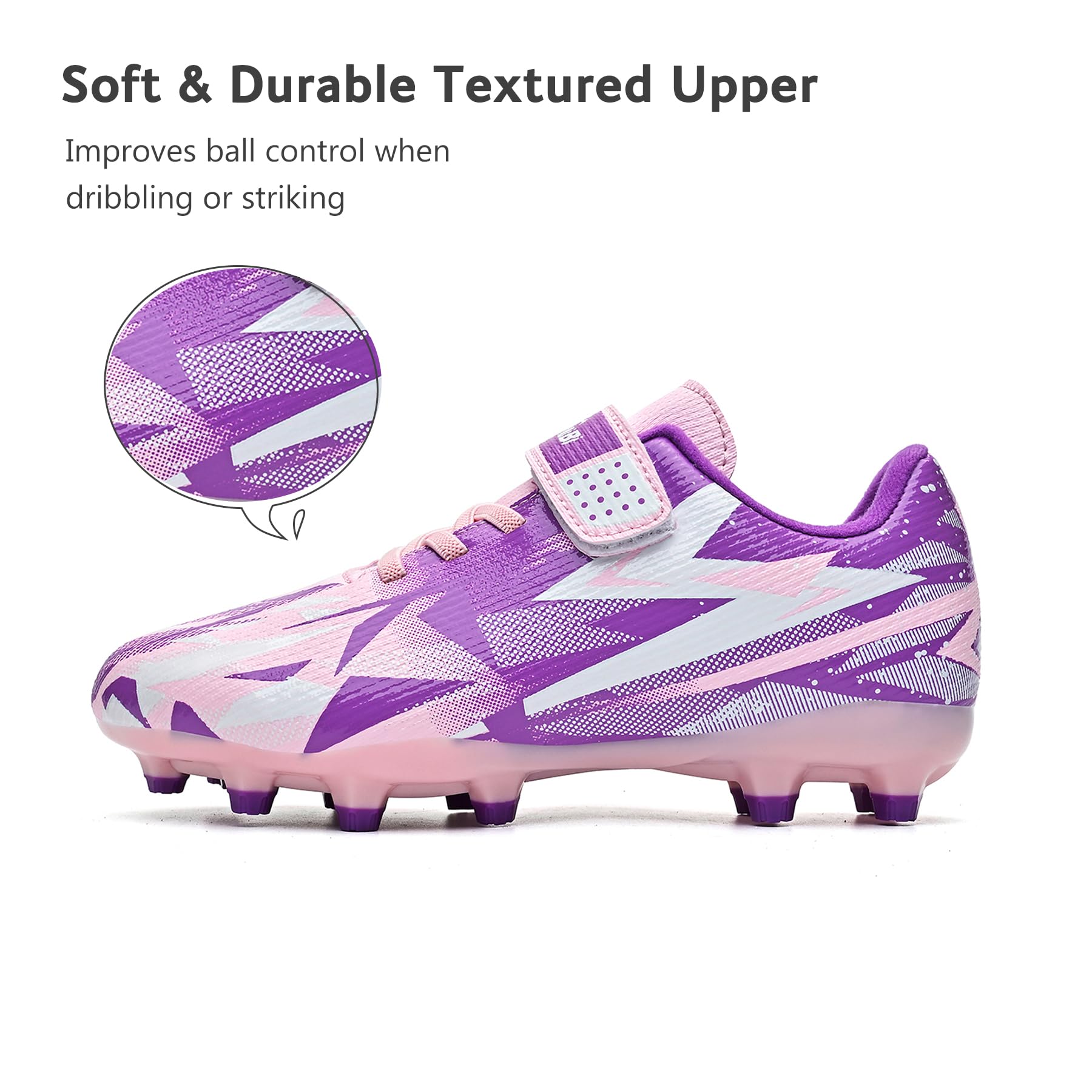 Boys Girls Soccer Cleats Kids Soccer Shoes for Little/Big Kid Outdoor Indoor Firm Ground Athletic Turf Trainning Football Shoes - 2