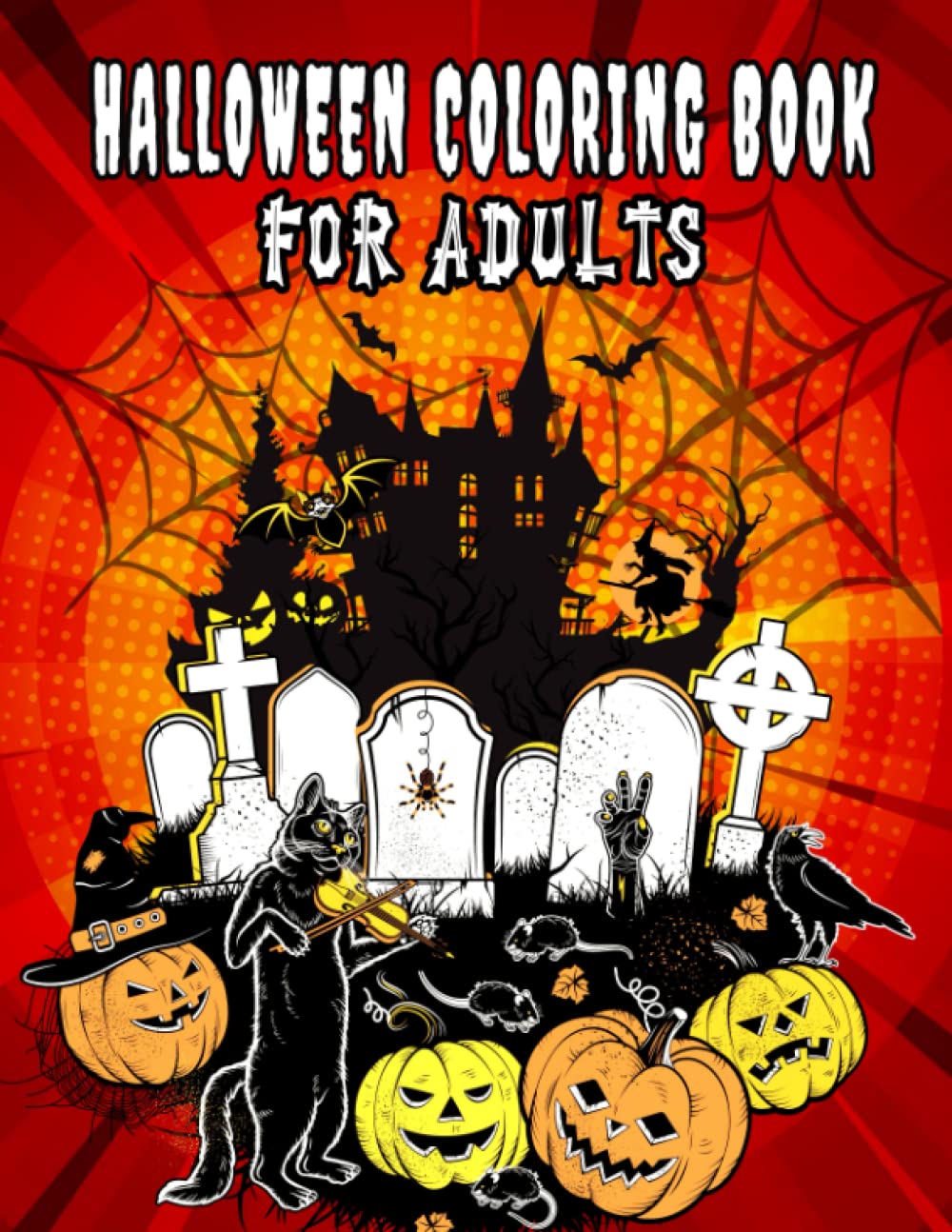 Halloween coloring book for adults: Stress Relief Adult Coloring Book for Relaxation with Halloween