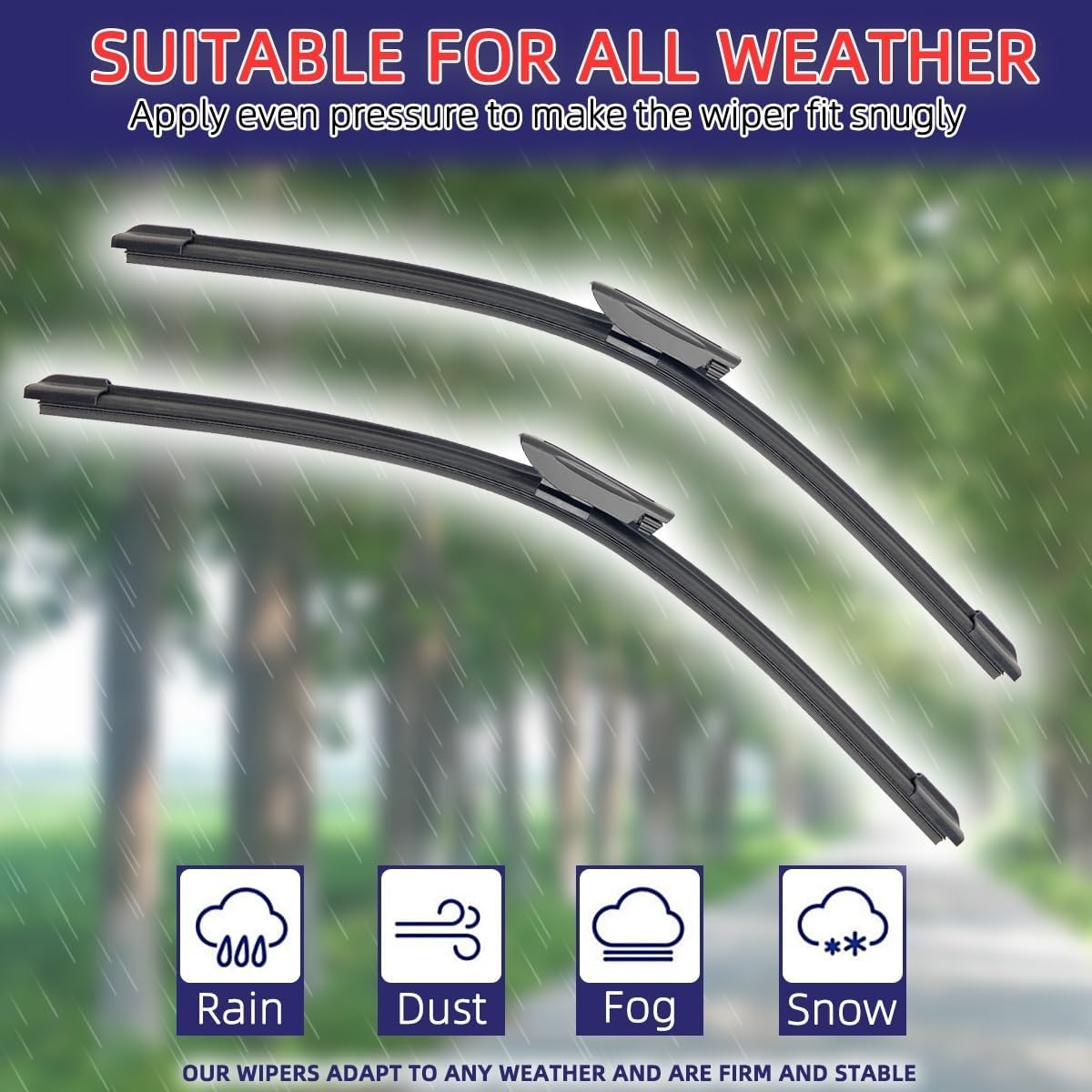 Car Wiper Compatible with Citroen DS3 DS 3 2009-2020 Front Wiper Blades Soft Rubber Windscreen Wipers Auto Windshield 24" 16" 600mm 400mm (Color : 4 PCS)