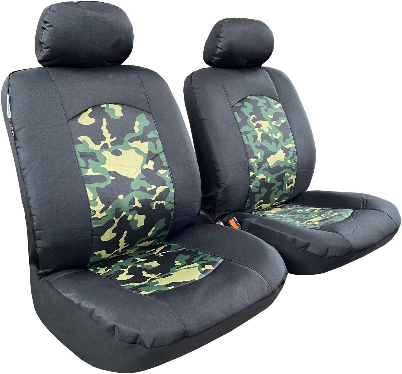 Truck Car Seat Covers Heavy Duty Camouflage Canvas Universal Fit, Front Set Airbag Safe (Pink Camo)