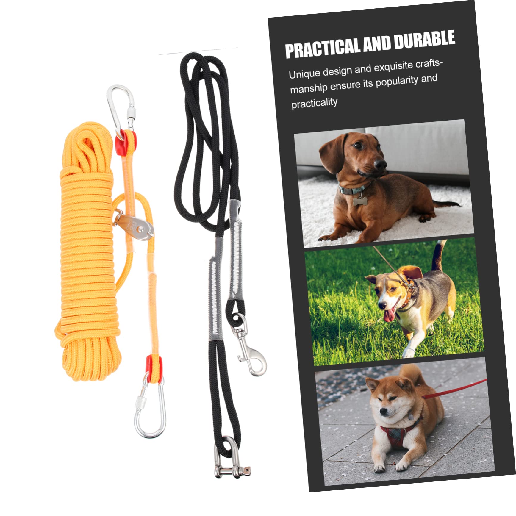 1juego Cuerda De Perro De Camping De Resistente y Duradera para Paseos Al Aire y Protección De Mascotas Metros