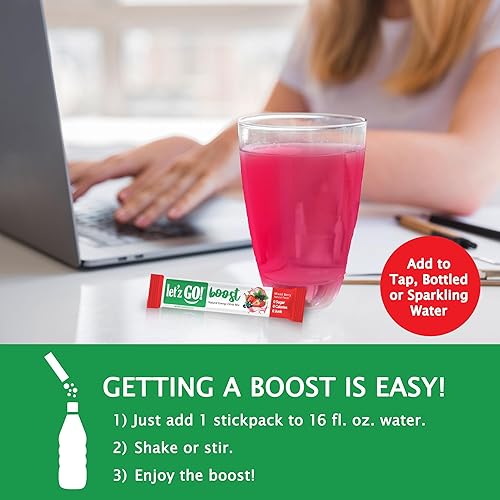 Miniatura 6 de Let'z Go Clean Mezcla de bebida energética cafeína saludable Bebida energética en polvo con paquetes de cafeína natural, alta en vitaminas C + D,