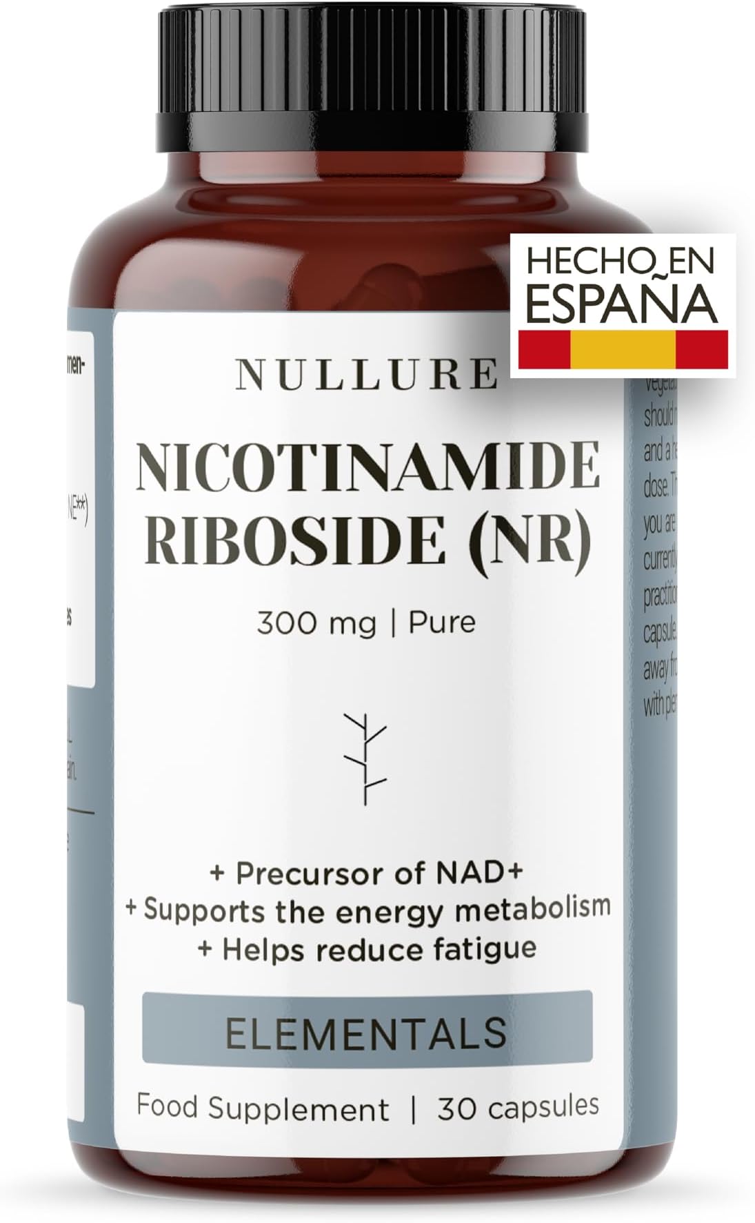 Nullure Nicotinamide Riboside (NR) | NAD + Precursor | 300 mg | Tested German Laboratory | Vegan | Antifatigue · Anti-Aging · Energy | Alternative NMN | 30 Capsules (1 Month)
