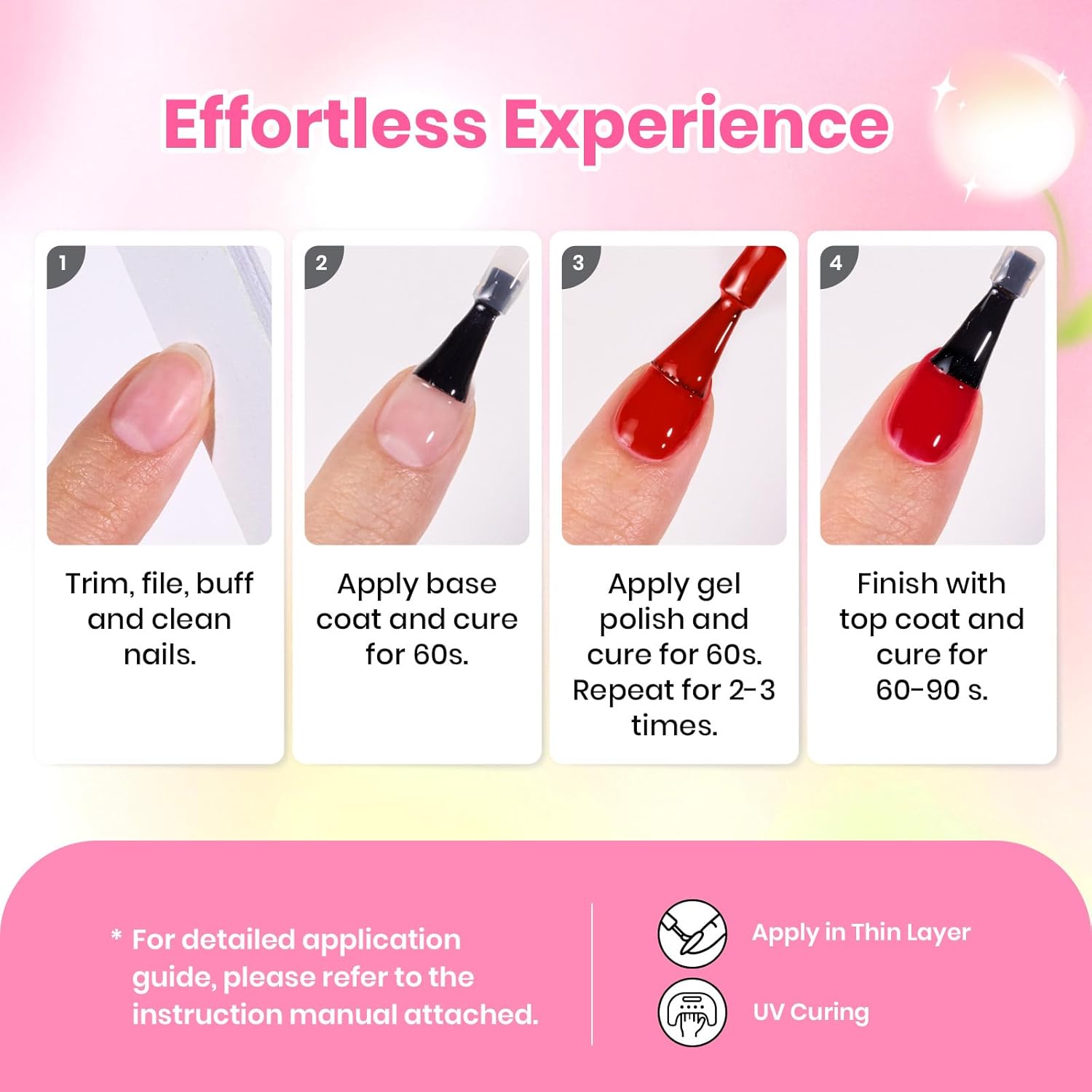 Beetles Neon Gel Polish Set - 36 Colors Dewdrop Flora Gel Nail Kit Spring Jelly Pink Milky White Yellow Purple Green Natural Classic Color Set Soak Off UV LED Home Salon Summer Gift for Women