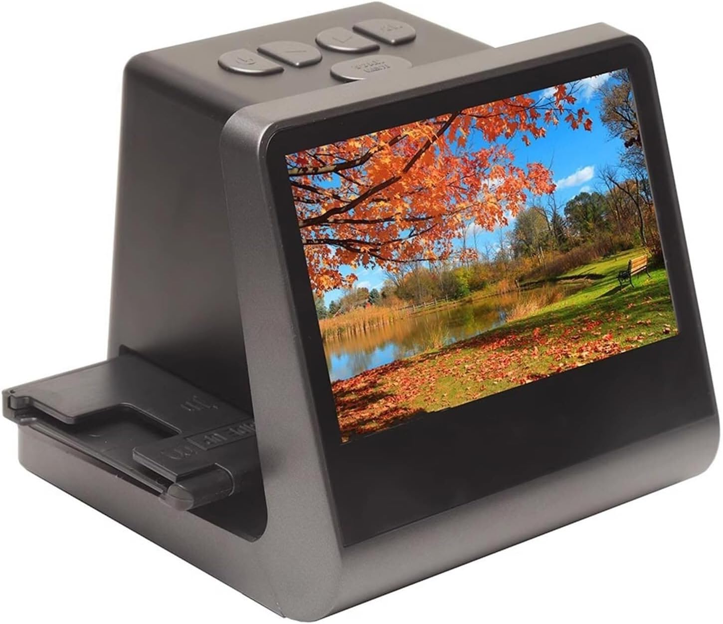 Digital Film Scanner, Slide Scanner with Large 5" LCD Screen, Convertible Color and Black and White Negatives and 35mm Slides, high Resolution 22 MP JPEG Photos