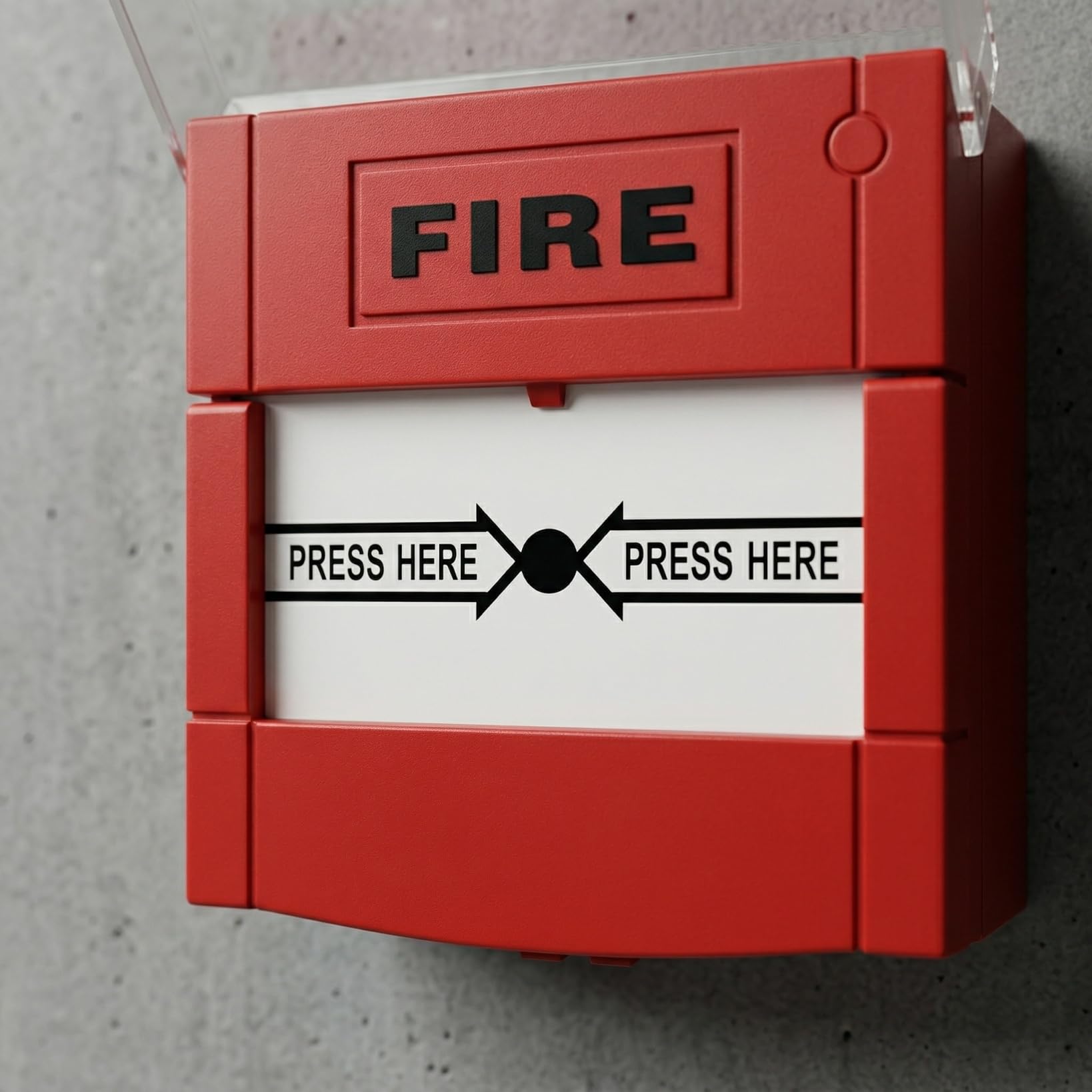 iplusmile Botón De Alarma Contra Incendios Rojo, Reiniciable, Resistente Intemperie, Para Montaje En Pared, Punto De Llamada De Emergencia y Prueba De Emergencia Contra Incendios