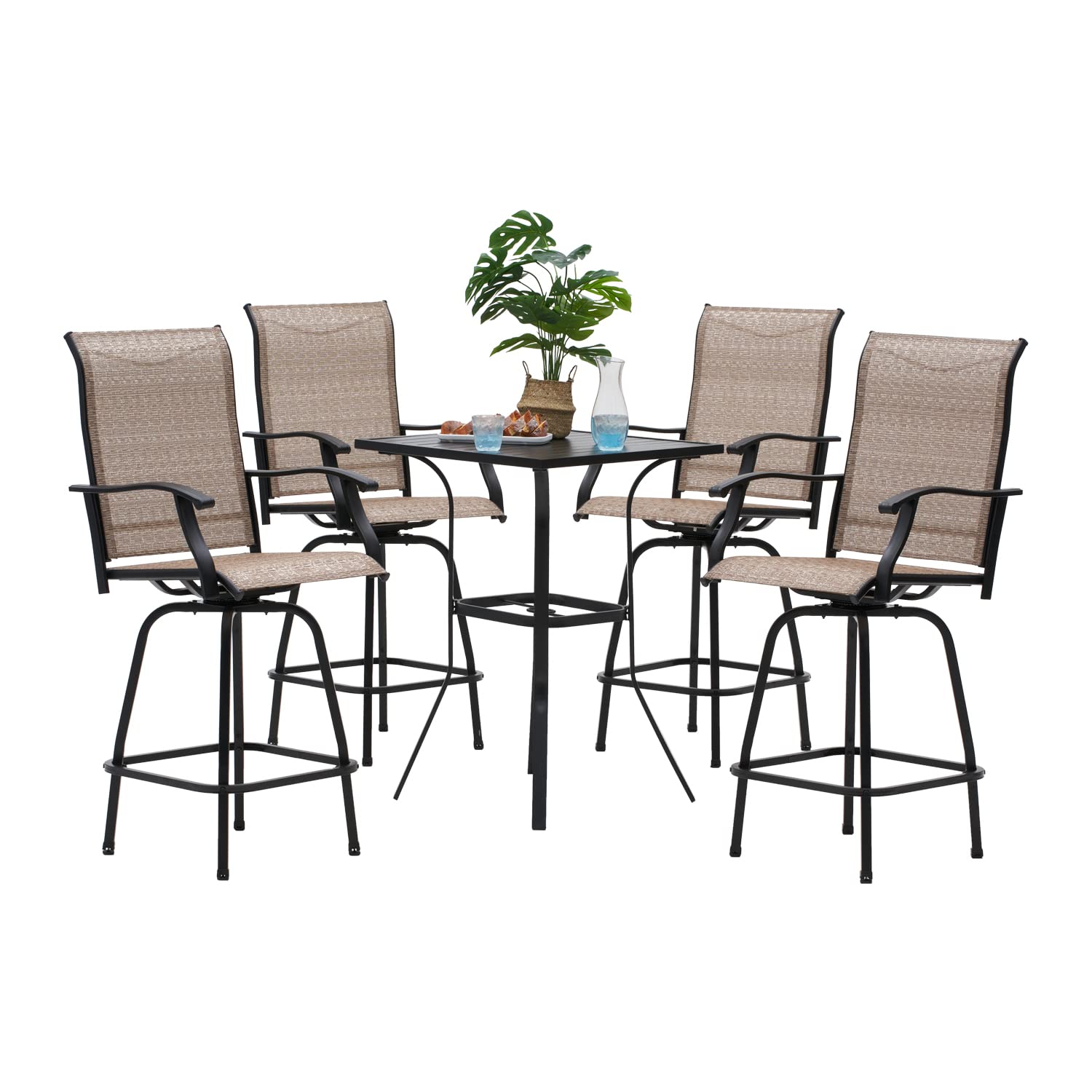 Mainstays Sand Dune 3Piece Outdoor Bistro Set, Seats Home Kitchen
