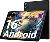 Tableta Gleeso, última versión 2026 de 10 pulgadas Android 16, 24GB+64GB+1TB TF, batería de 6000mAh, carga rápida, pantalla HD, Widevine L1, doble cámara, Face ID, pantalla dividida, ligera y portátil 1