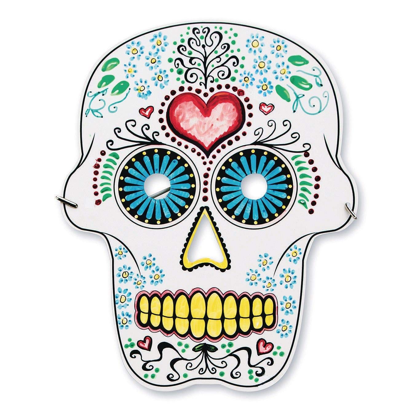 Color-Me™ Sugar Skull Masks (Pack of 24)