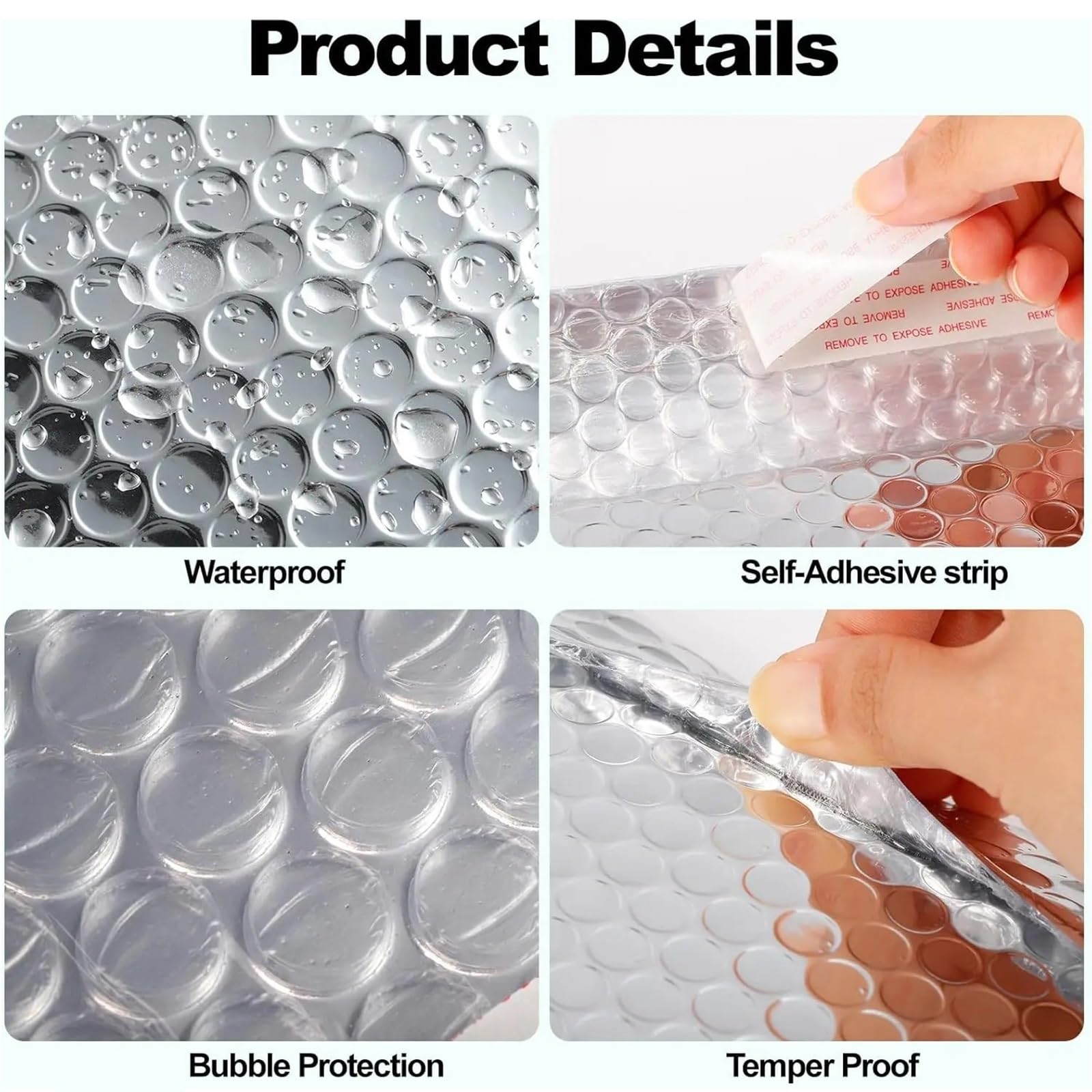 Buste postali imbottite buste autoadesive da 50 pezzi for l'imballaggio a bolle d'argento(18 * 23cm)