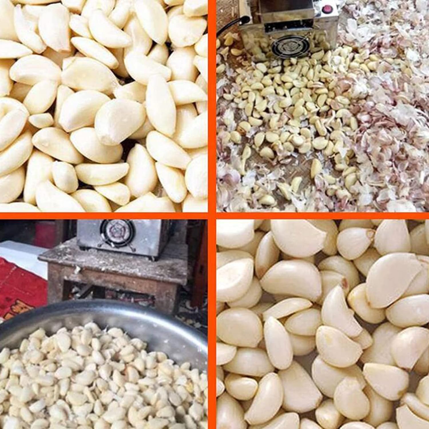 Whole Garlic Peeling Machine 200w Garlic Peeler Machine 30kg/H Garlic Clove Peeler Commercial Whole Garlic Peeler Electric Garlic Separator for Restaurant Canteens Barbecue