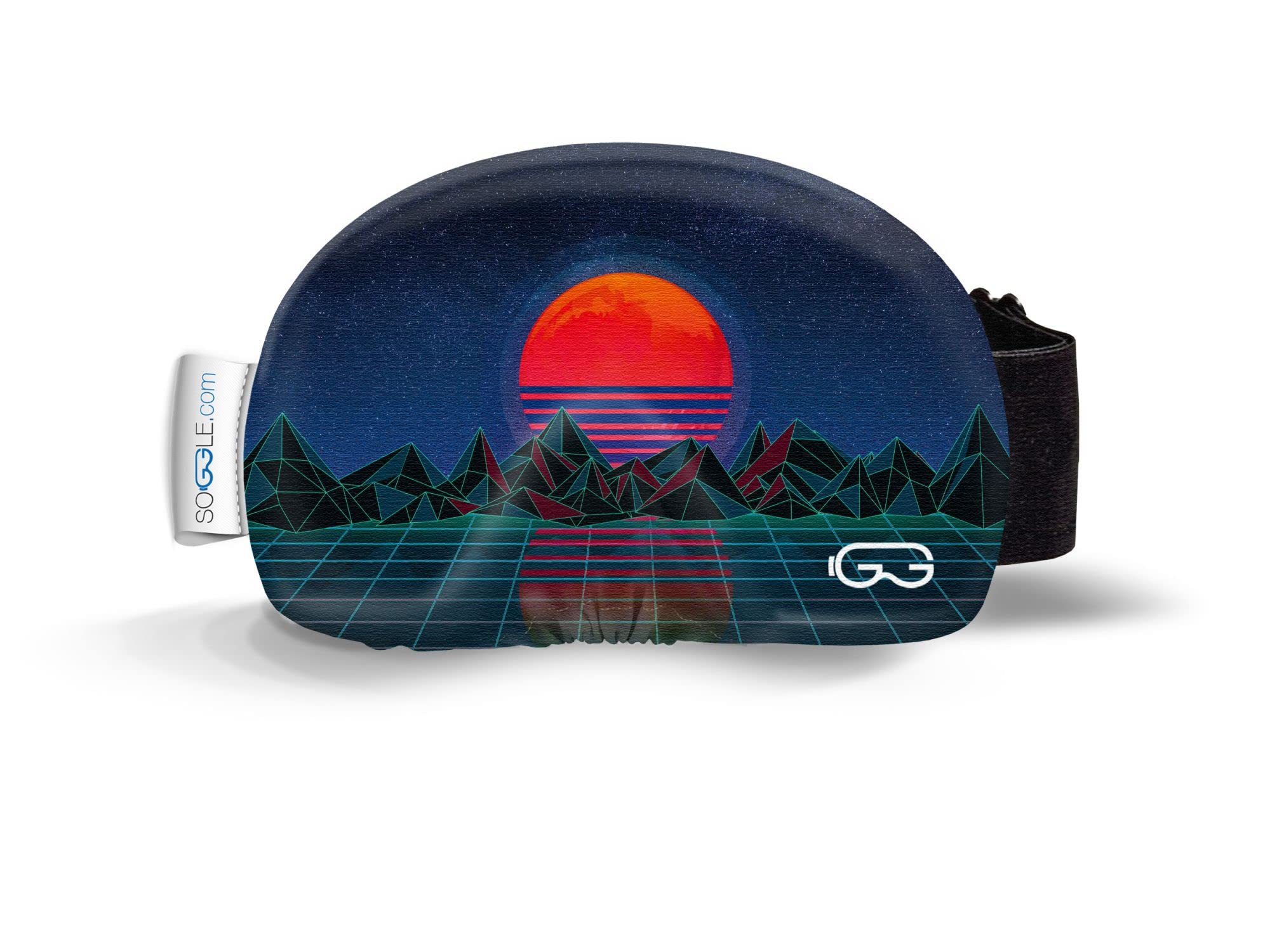 Soggle Ski Protective Microfibre Cover for Ski Goggles (One Size), Colour: Structure Digital Moon Blue