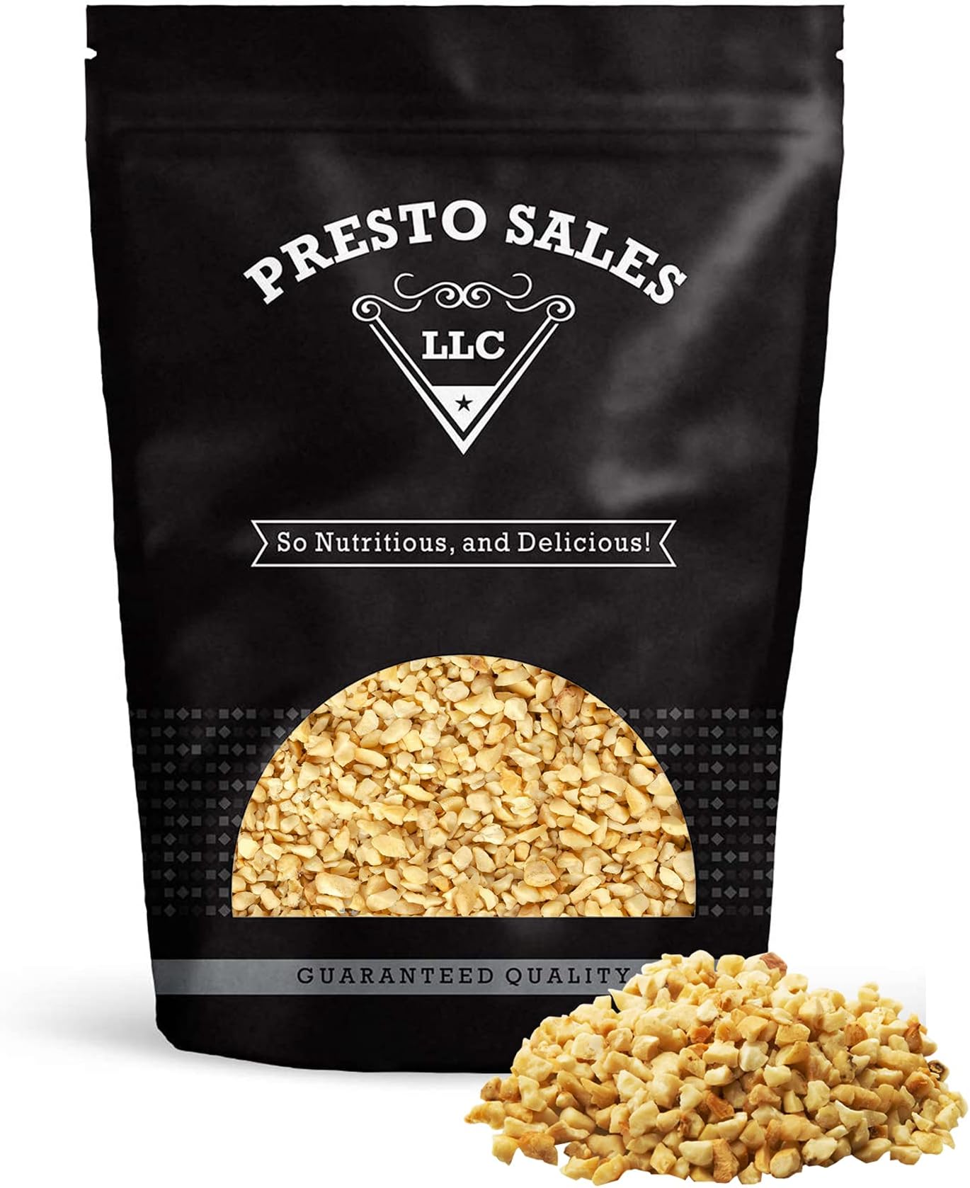 Cashew, "Fresh" Raw Chopped nuts, Brazilian, Packed in a 1 lb. (16 oz.) Resealable pouch bag, Kind to your Body, Healthy Protein, Vitamin & Mineral Nutritional Content, Vegan snack by Presto Sales LLC