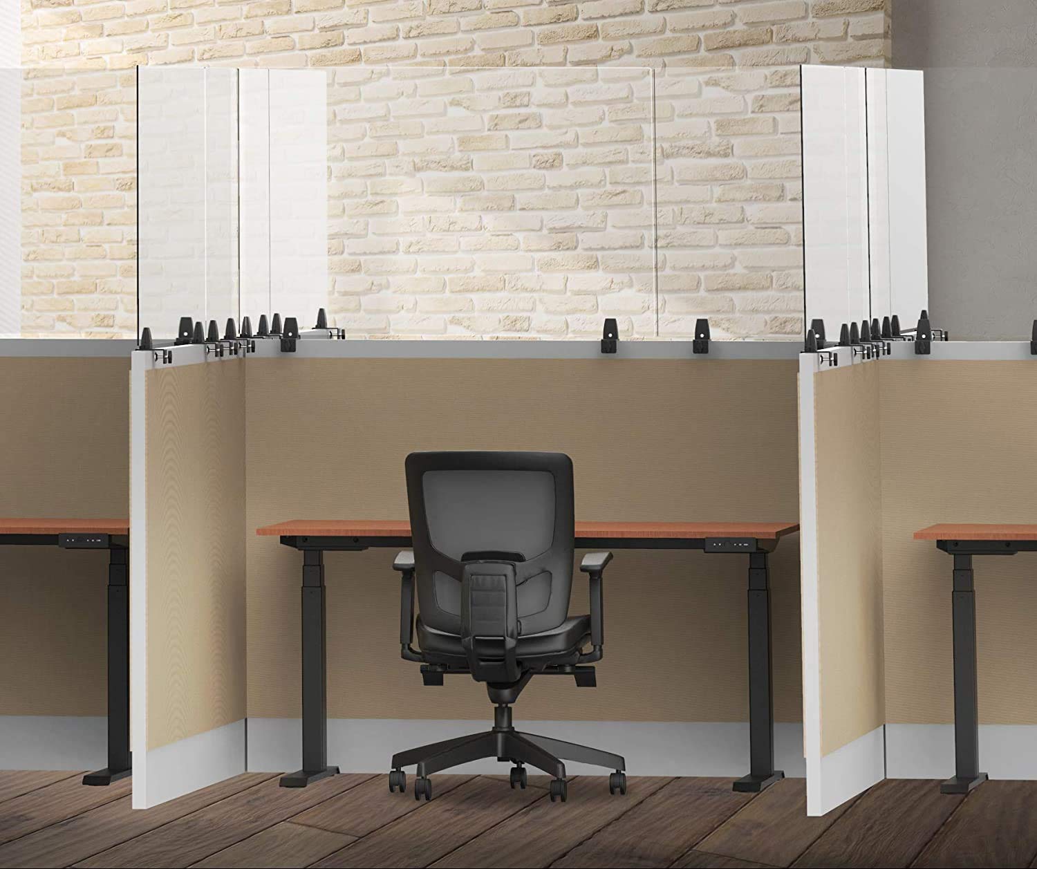 Buy Stand Steady Clear Cubicle Wall Extender Single 48 in x 24 in