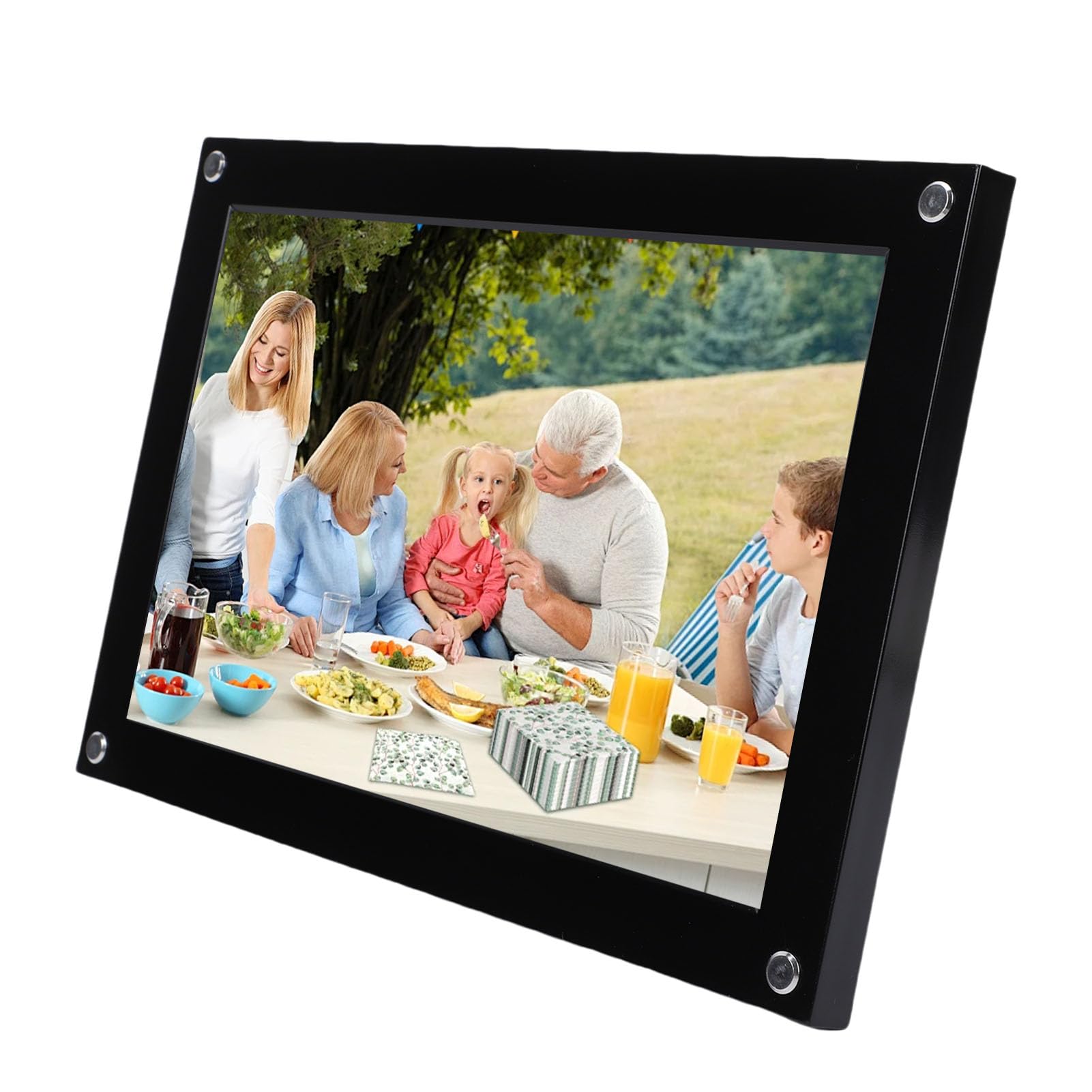 Cadre Photo numérique 10.1 Pouces écran Tactile Acrylique 1280x800 32GB Smart Cloud Cadre Photo électronique Rotation Automatique (Black)