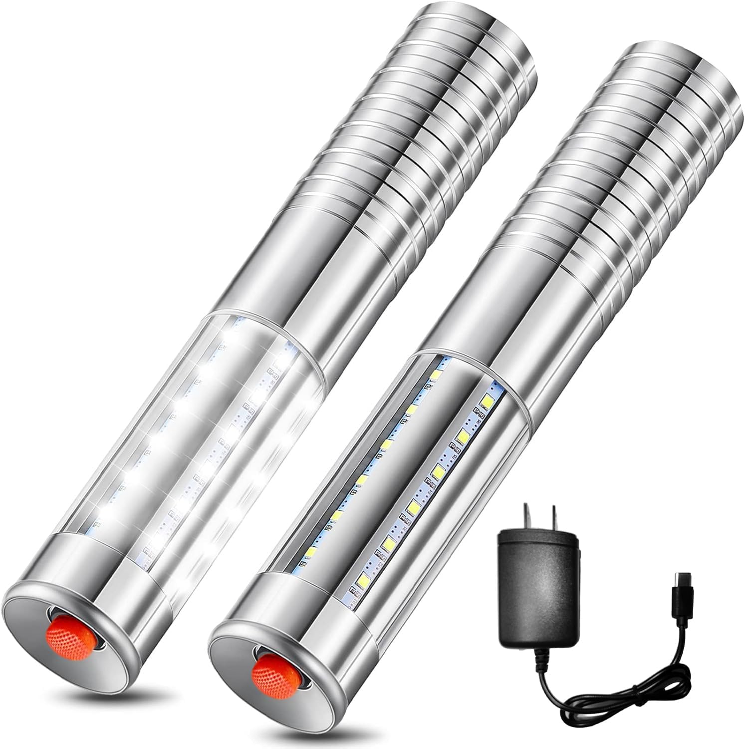 Bottle Service Lights Bottle Sparklers Rechargeable Bottle Girl Lights 2 Pieces Bottle Service for Bar Nightclub Concert Birthday Wedding Party Outdoors Strobe Baton
