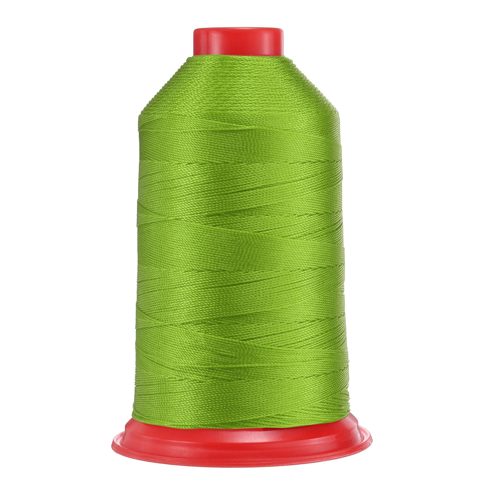 sourcing map 962 Yards Bonded Nylon Sewing Thread Size 630D/3 Sewing-Heavy Duty Nylon Upholstery Thread Outdoor Thread for Leather Jeans and Weaving Craft Machine DIY Lime Green