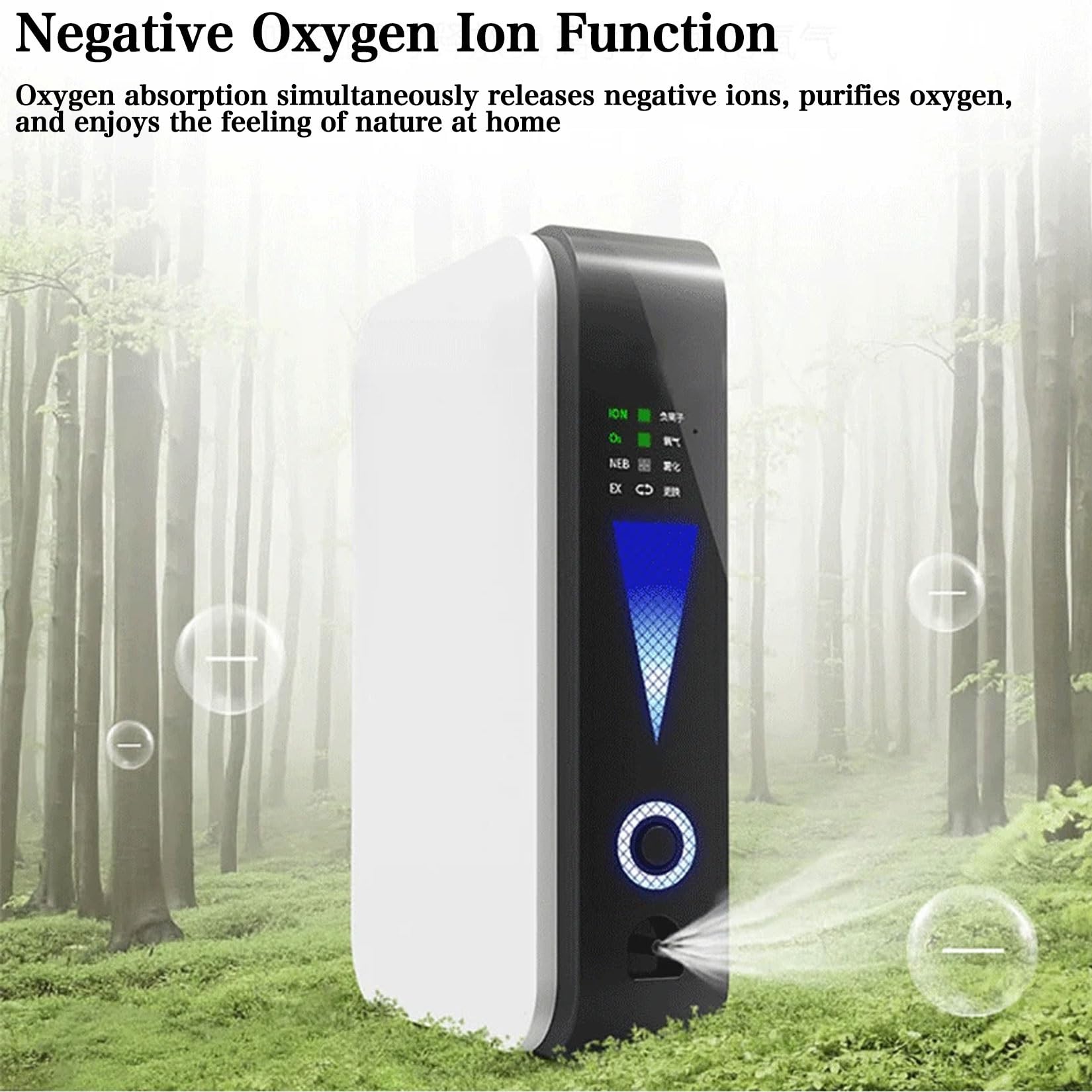 Concentratore di Ossigeno Portatile，40-60% Elevata Purezza Portatile, 1-2L/min Macchina per Ossigeno Regolabile Con Nebulizzazione,Adatto per Anziani E Donne Incinte, Famiglie E Viaggi(2L+Oxygen Tube*