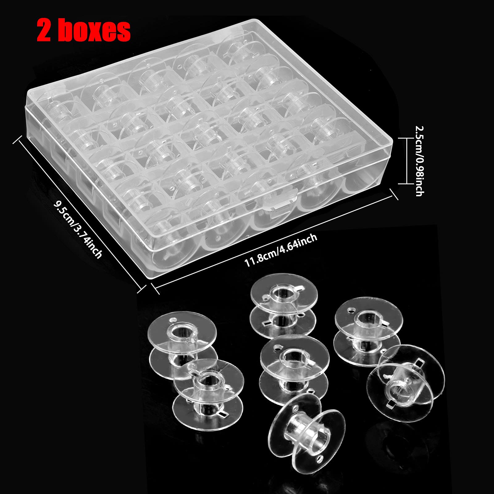 50Pcs Canette Machine A Coudre,Bobine De Machine à Coudre,Machine à Coudre Canette Plastique,Canette Machine A Coudre Avec Boîte,Coudre Universelle En Plastique,Pour Machine à Coudre Courante