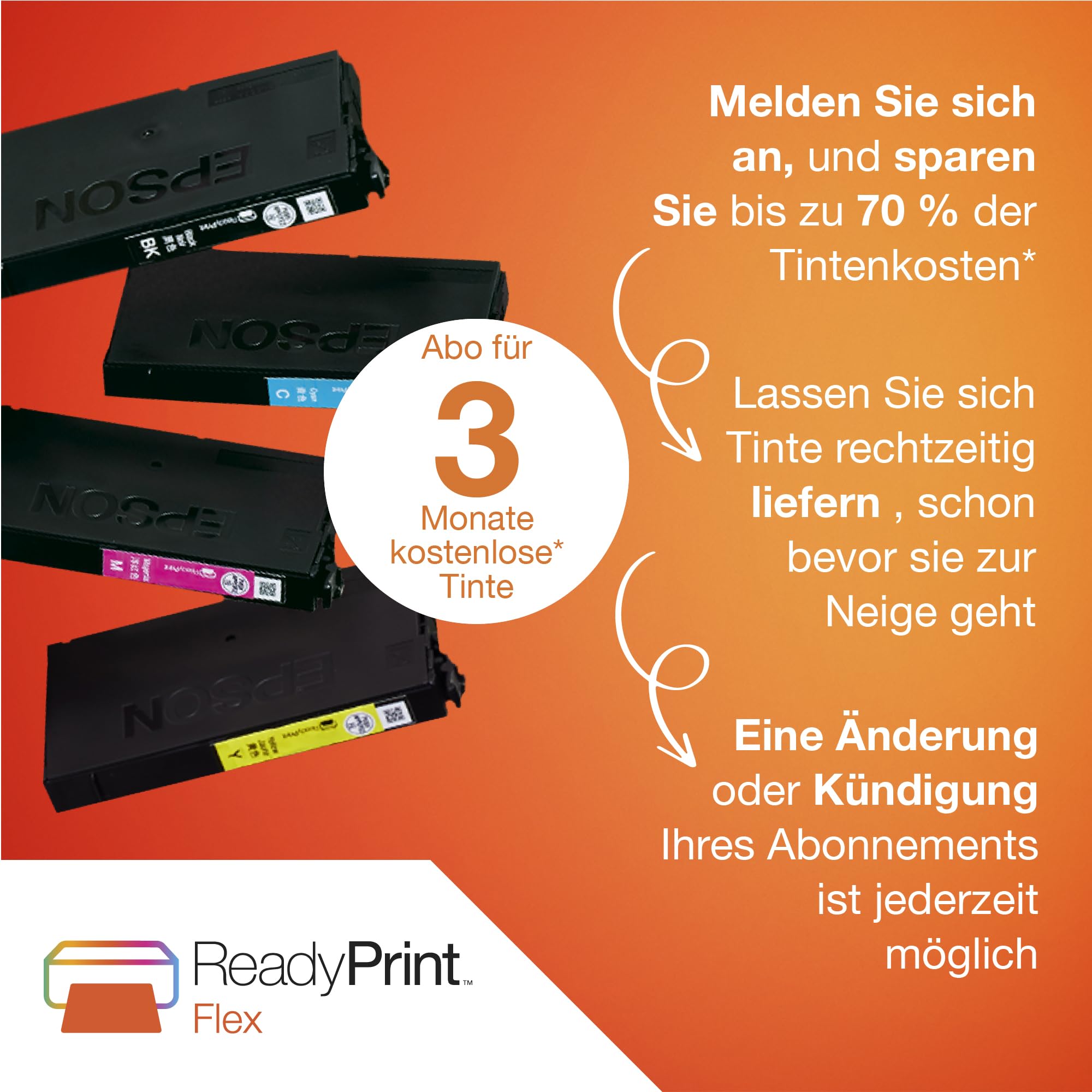 Epson Expression XP-4200 A4 kabelloser Multifunktionstintenstrahldrucker inkl. 3 Monaten kostenloser Tinte mit ReadyPrint Flex-Abo*