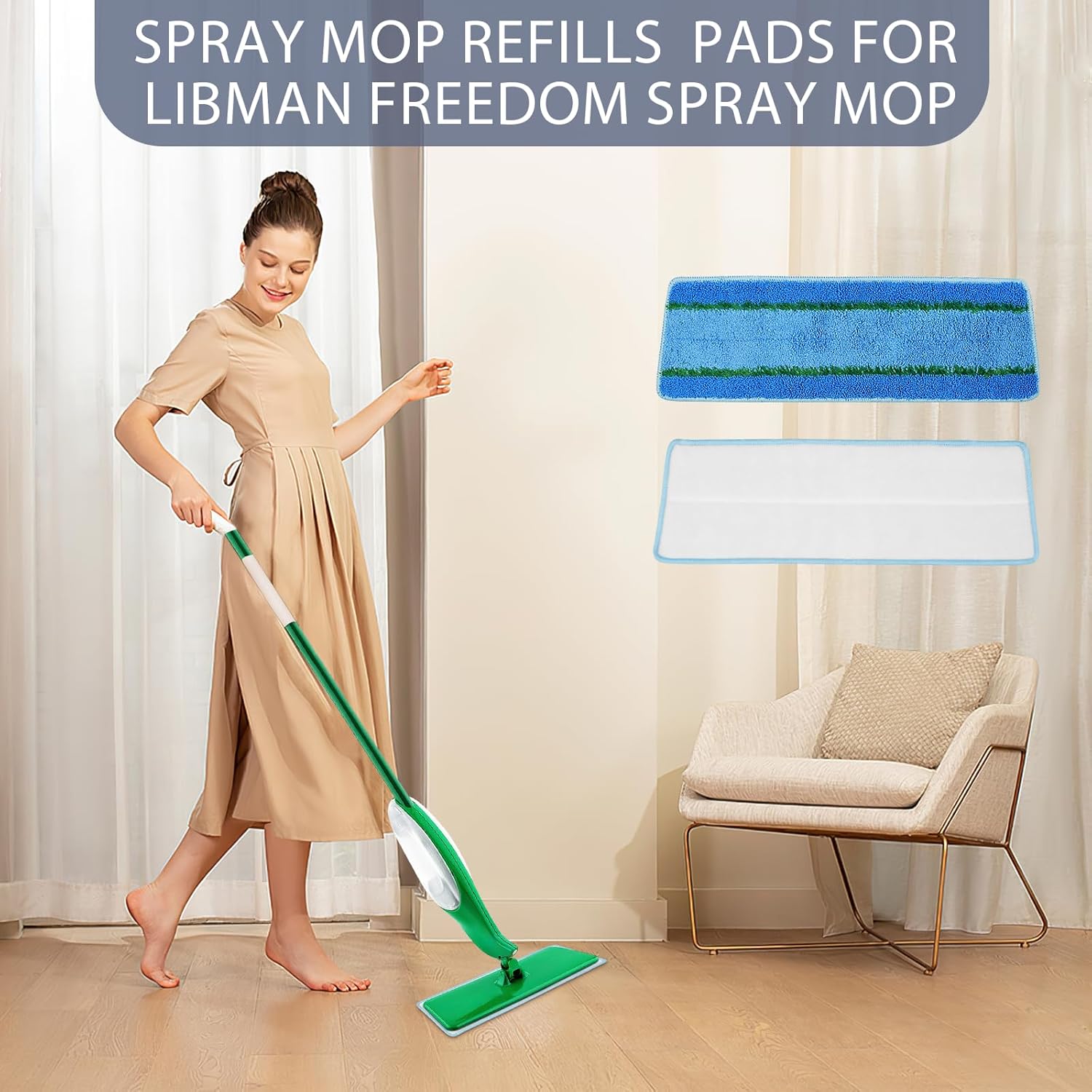 8 Pack Spray Mop Refills Compatible For Libman Freedom Spray Mop Reusable Washable 16in Microfiber Floor Cleaning Mop Pads For Spray Mop Ff6a0623 3d9e 45ae Ab5c B936c7aabeb3.ae6213bc69fb26723162f341ed3d74a0 6 thumbnail image