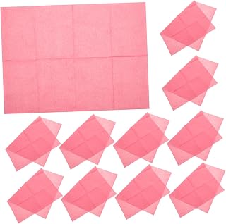 Healeved 20piezas Unidades Pads Desechables Impermeables Para Manicura y Tatuaje Film Compuesto Resistente Aceites Para Protección y Limpieza De Mesas Color Rosa