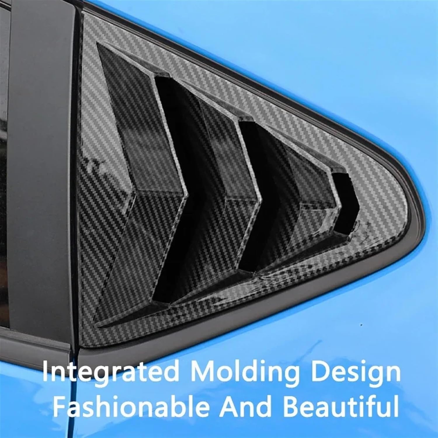 1 Pair ABS Car Side Window Triangle Shutter Cover Compatible for Subaru/Crosstrek 2023-2024 Rear Window Louver Trims Styling Exterior Accessories