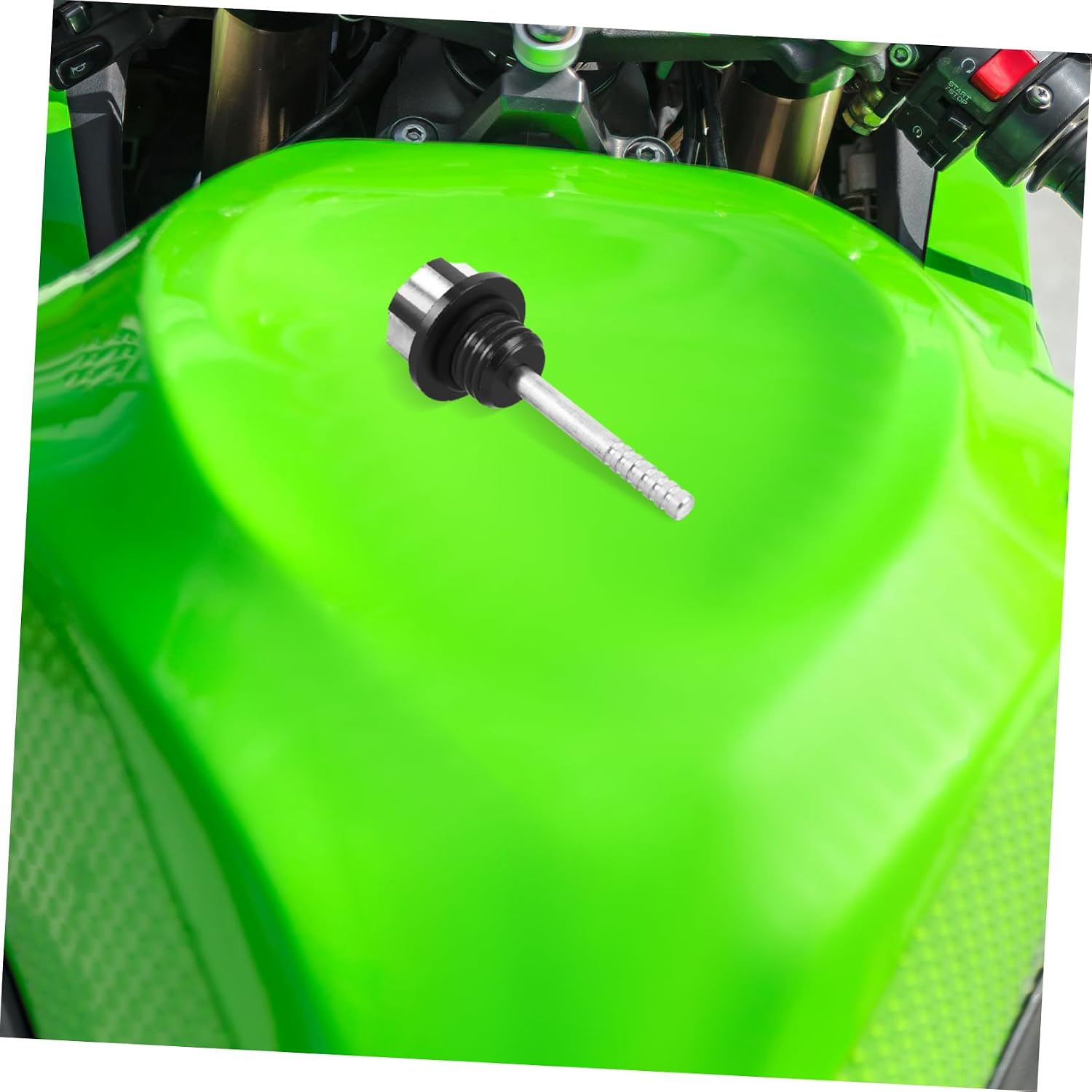 Ciieeo Engine Oil Level : Motorcycle Oil Fill Gauge Measurement Replacement Parts for Modification Aluminum