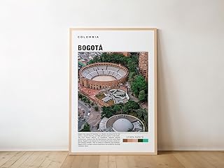 Bogota Travel Poster Colombian art print featuring historic city views cultural landmarks Andean landscape and vibrant markets for wall decor