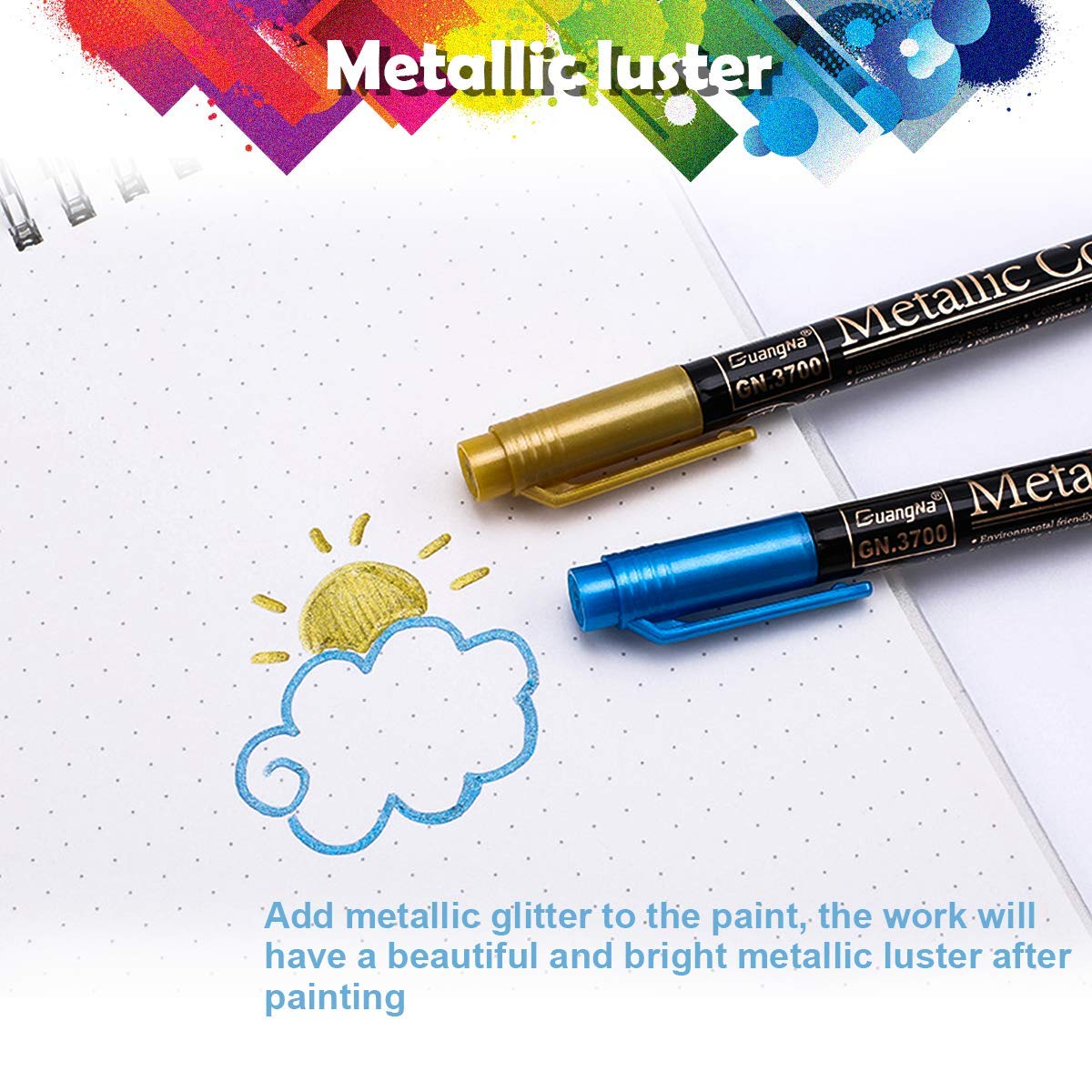 KERIFI Pennarelli Acrilici 24 Colori Doppia Punta - Impermeabili per Pietre, Tazze, Legno, Dottatura - Set Creativo per Pittura Fai Da Te
