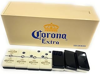 Dominoes Corona with 2 Wood Holders * Size : 1 3/4 x 7/8 x 1/2 Inches.