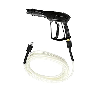 CAZAR 8m Car Washing hose Pipe (size M22 connector) with 15 MPA High Pressure Washer Spray Gun with Adjustable Nosel (Black) compatible with JPT, StarQ, Ballorex, Vantro, Btali, Gaocheng, Aimex