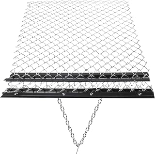 VEVOR Drag Harrow, 4' x 5' ATV Chain Harrow, UTV Tractor Attachments Field Drag Mat for Landscape Leveling or Sod Prepping, Durable Harrow Rake Grader for Gravel Driveway, Farm, Garden, Field
