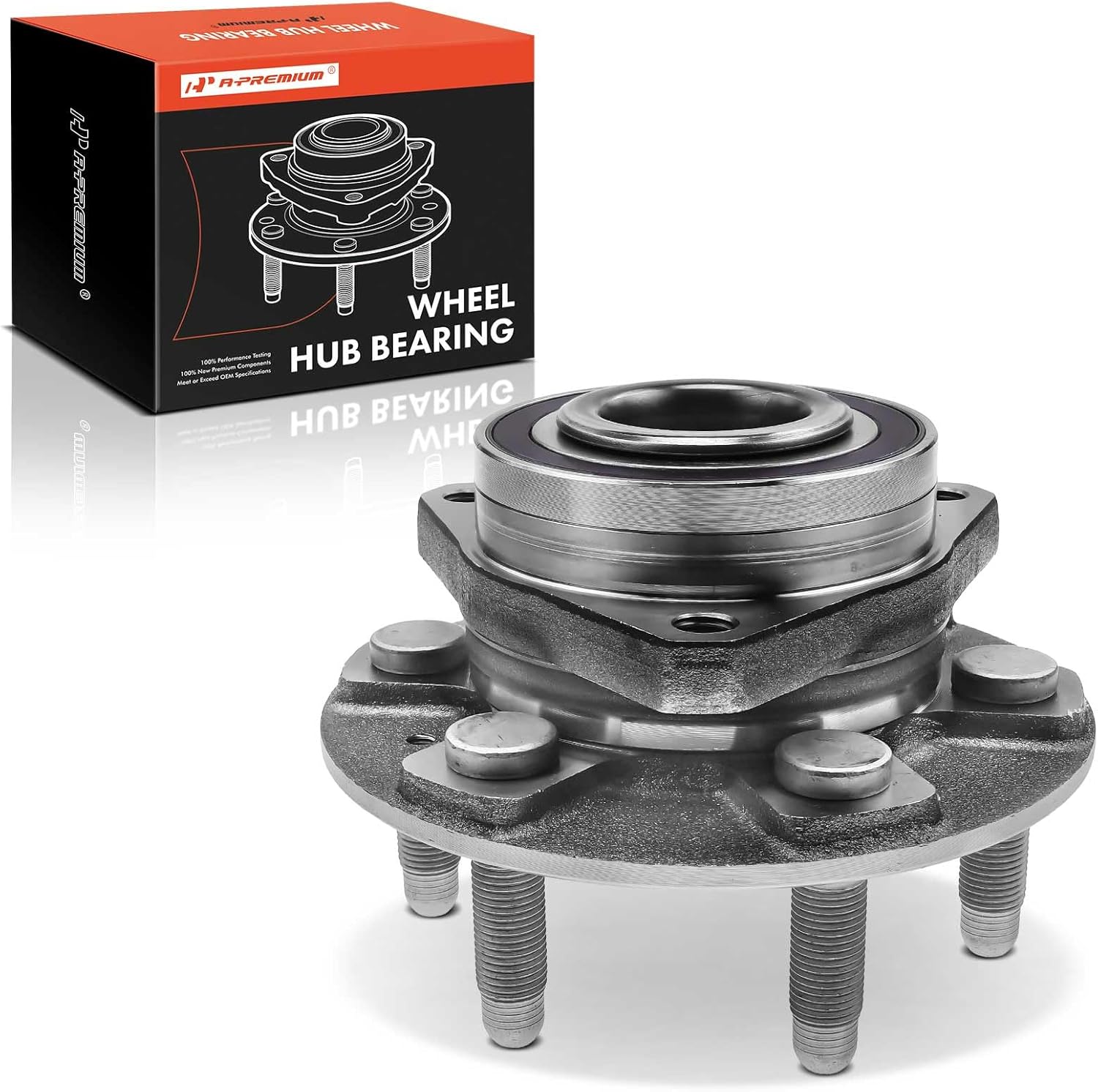 A-Premium Wheel Bearing and Hub Assembly with 6-Lug Compatible with Chevrolet Traverse 18-22 & GMC Acadia 17-22 & Buick Enclave 18-22 & Cadillac XT5 17-22, XT6 20-22