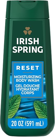 Irish Spring Reset Body Wash for Men, Cool Menthol &amp; Ocean Breeze Scent, 20 oz/591ml