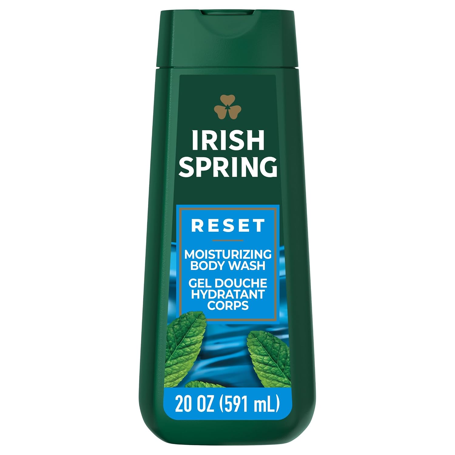 Irish Spring Reset Body Wash for Men, Cool Menthol & Ocean Breeze Scent, 20 oz/591ml