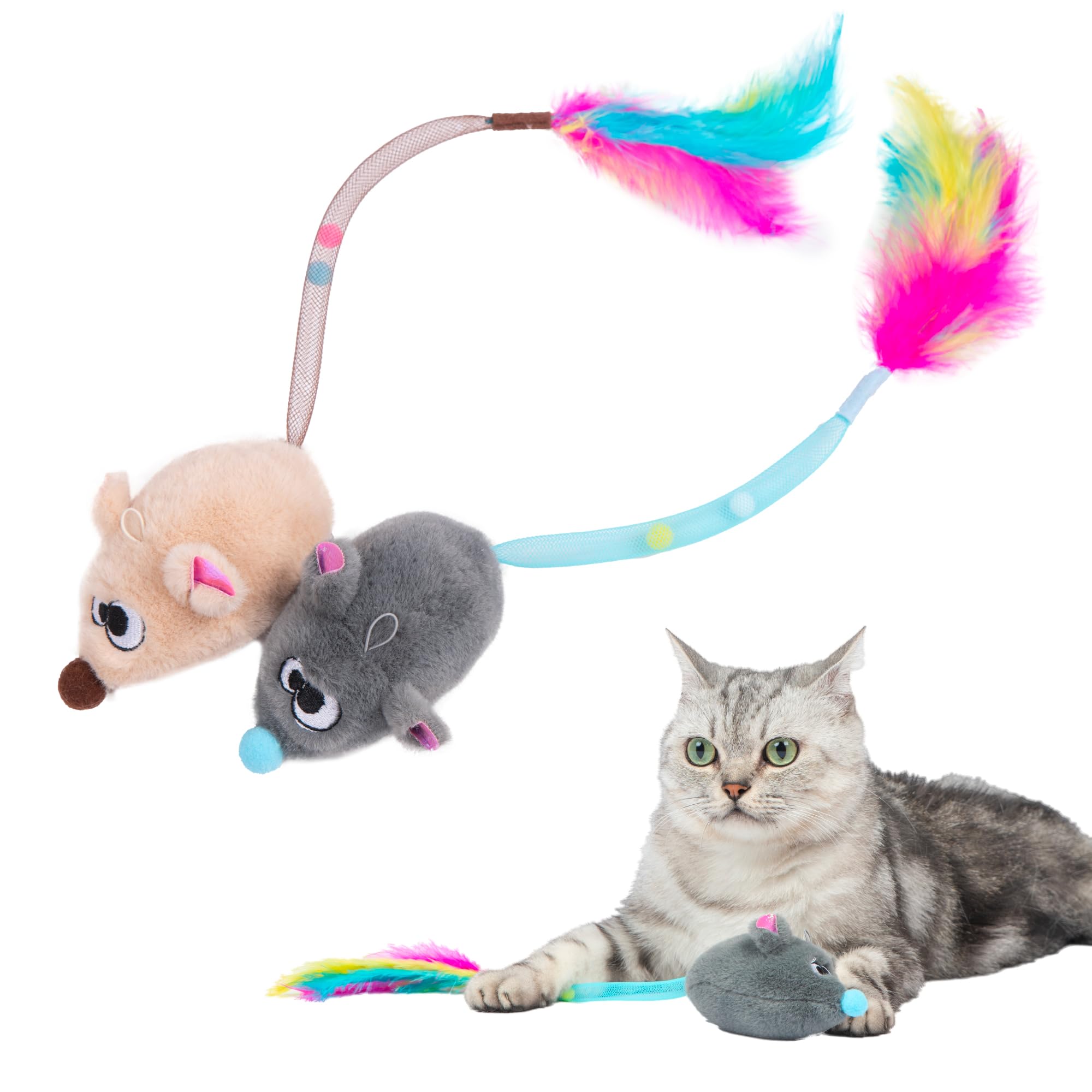 Catify by Best Pet Supplies Interaktives Katzenspielzeug, Plüschspielzeug, bewegungsaktiviertes und quietschendes Spielzeug mit amerikanischer Katzenminze für Katzen und Kätzchen