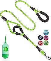 Vista 1 de JSXD Correa resistente de doble asa para perro - 5 pies con cuerda cómoda acolchada y reflectante para perros pequeños, medianos y grandes