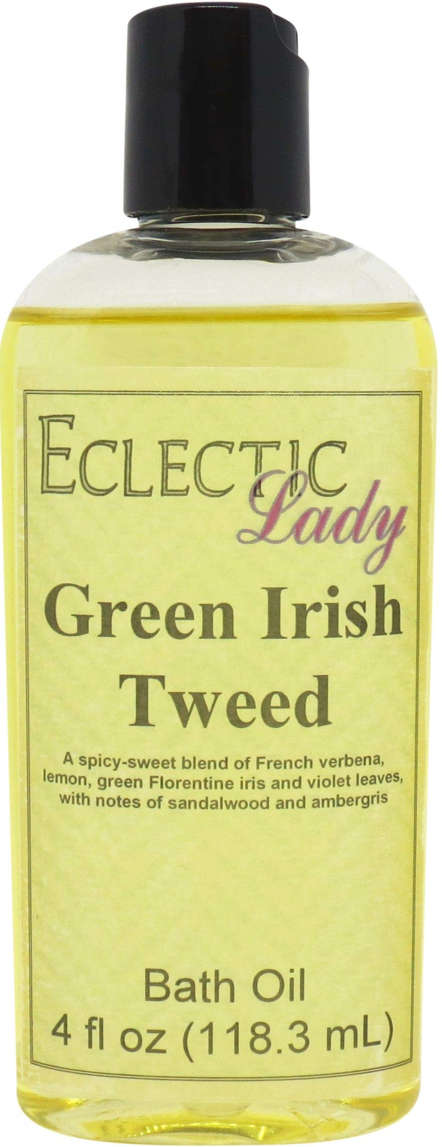 Green Irish Tweed Bath Oil - Scented Body Oil - Relaxing & Moisturizing Bathing Oil - Fragrance Body Oil For Dry & Rough Sensitive Skin - 4 oz